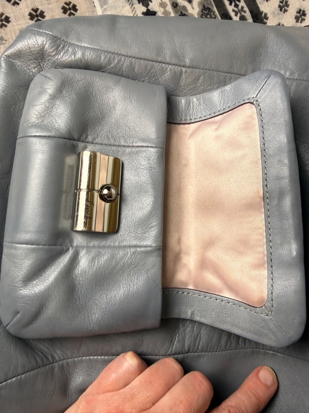 COACH Kristin Hobo Shoulder Bag | Style 14783 | Slate Gray | Silver Hardware - Picture 8 of 13